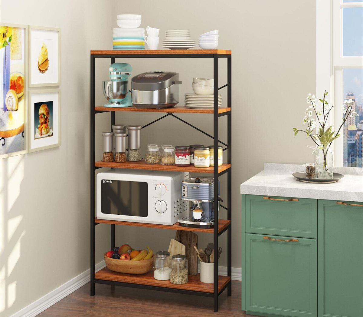 5 Tier Heavy Duty Freestanding Bookcase O492047