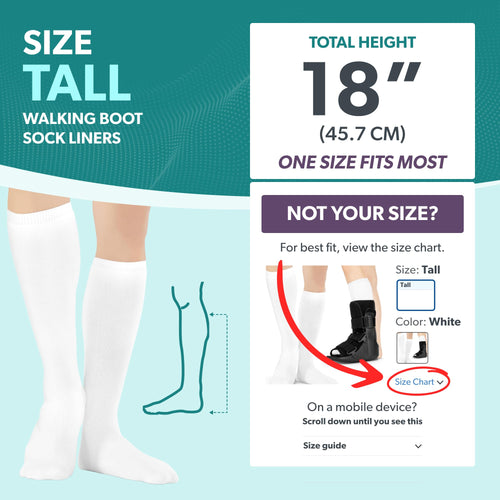 1 Pair White Tube Sock Liners H508