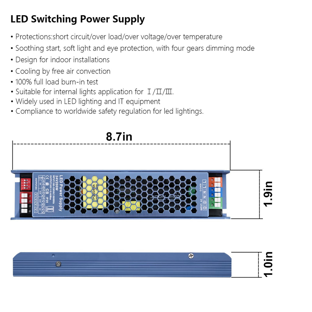 24V 200W LED Driver Switching Power Supply D4599