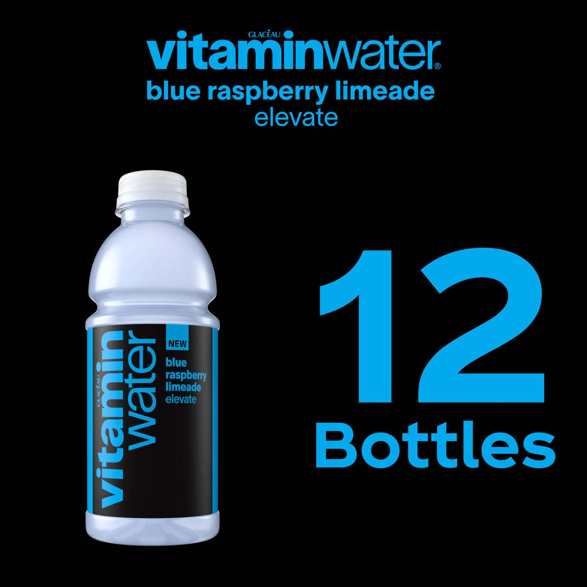 Blue Raspberry Limeade Nutrient Enhanced Water Beverage 20 oz 12 pack S685383
