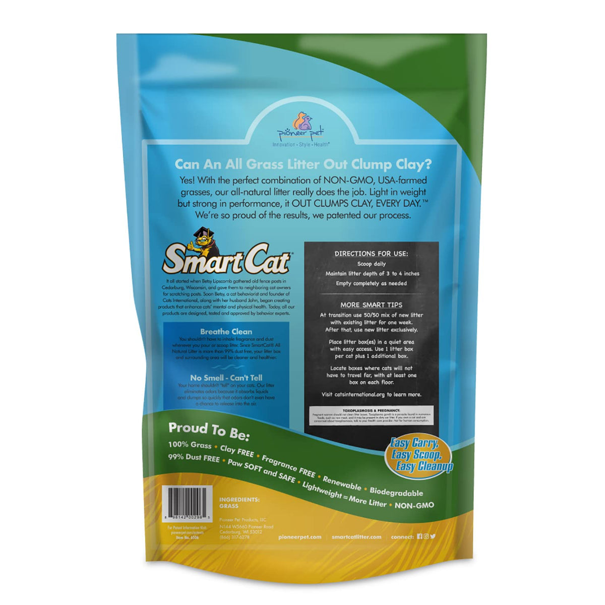All Natural Clumping Cat Litter, 20 Pound, Unscented, Lightweight B91029