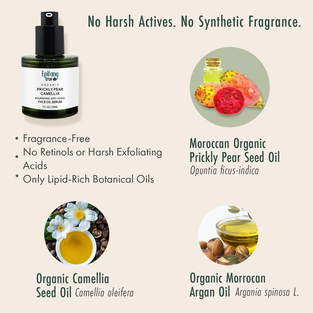 Organic Moroccan Prickly Pear Seed Oil & Camellia Face Oil 1oz T326