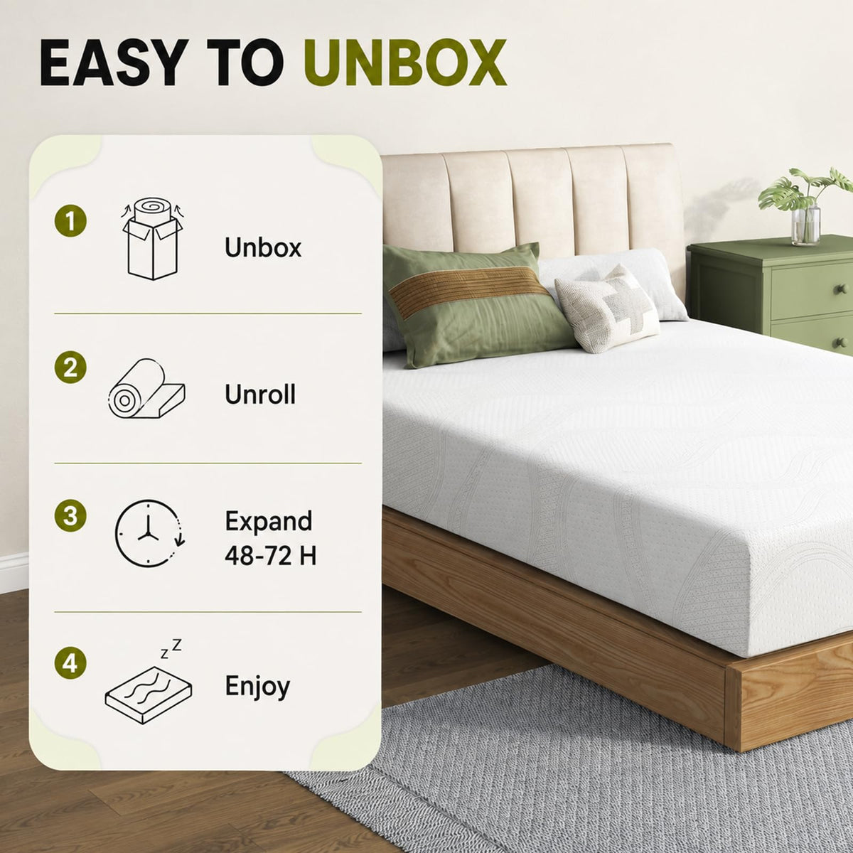 6 Inch Twin Memory Foam Mattress B603419