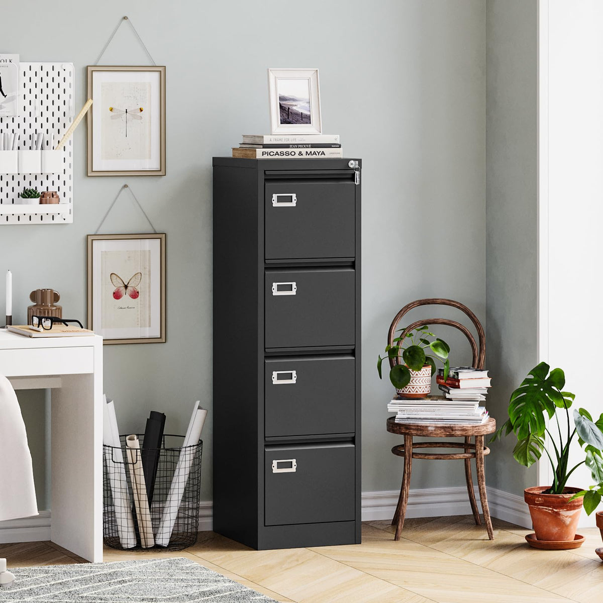 4 Drawer Metal File Cabinet with Lock M369