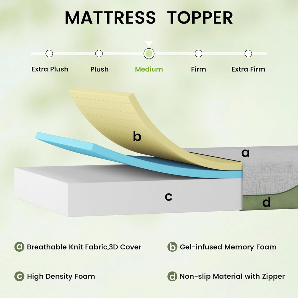 6 Inch Twin Size Cooling Gel Memory Foam Mattress D46518