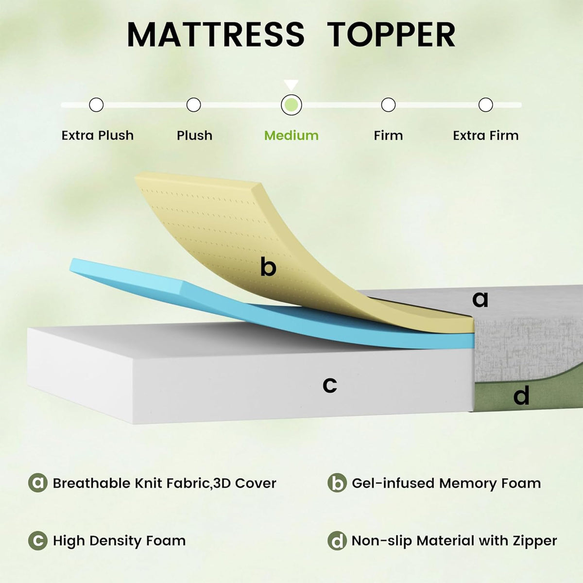 6 Inch Twin Size Cooling Gel Memory Foam Mattress D46518