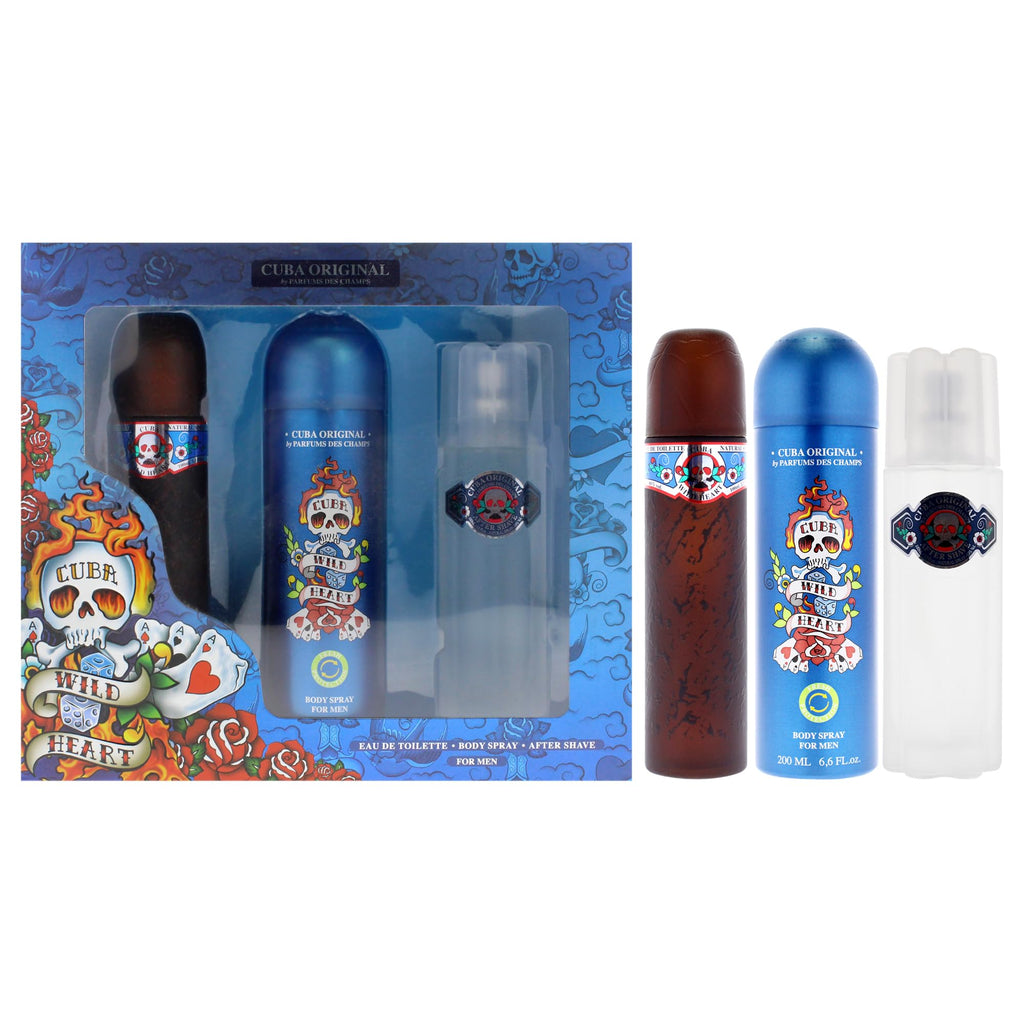 3 Pieces Eau de Toilette After Shave Body Spray Gift Set I9000