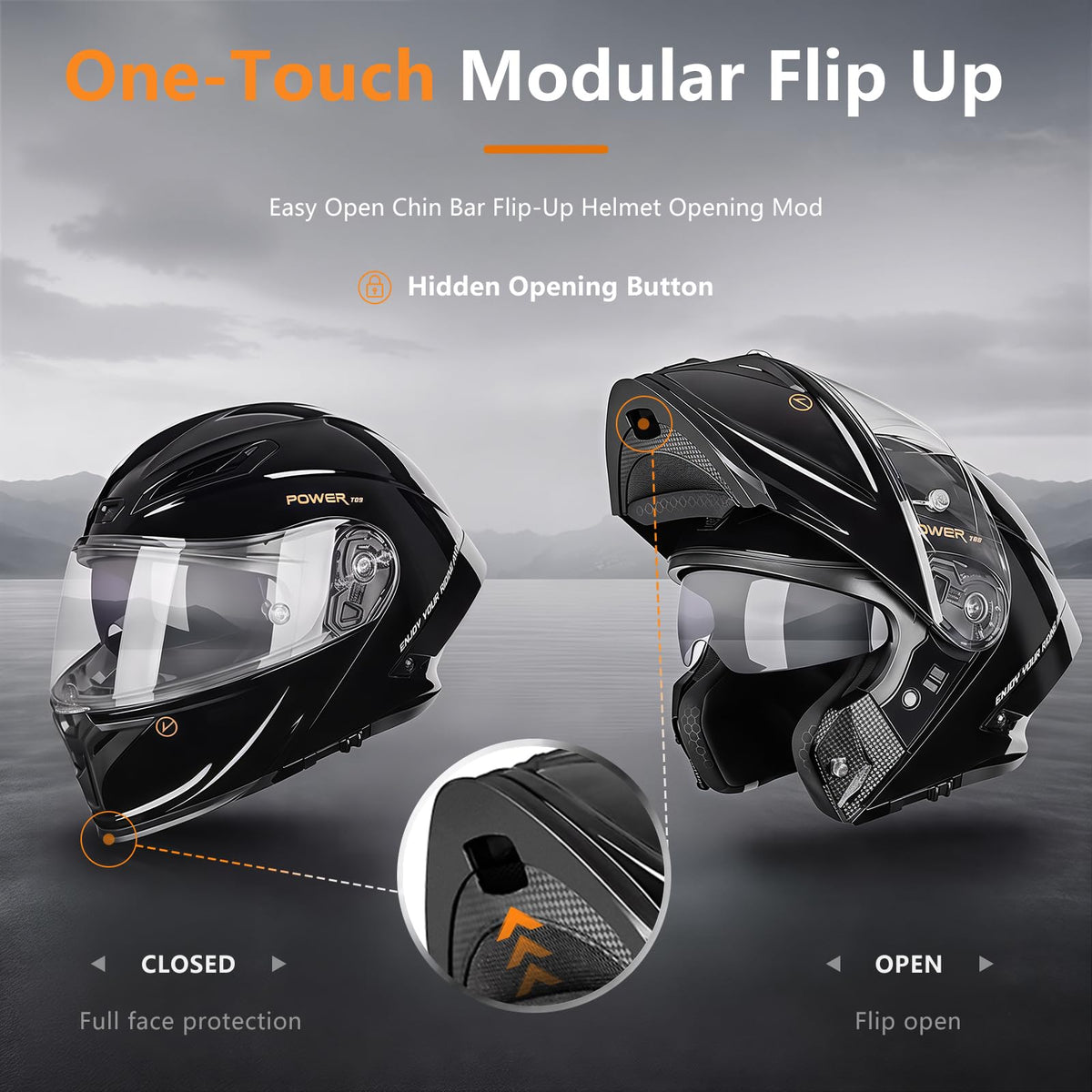 Motorcycle Helmet Bluetooth DOT Approved O728920