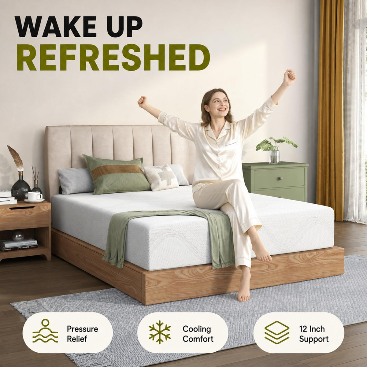 6 Inch Twin Memory Foam Mattress B603419