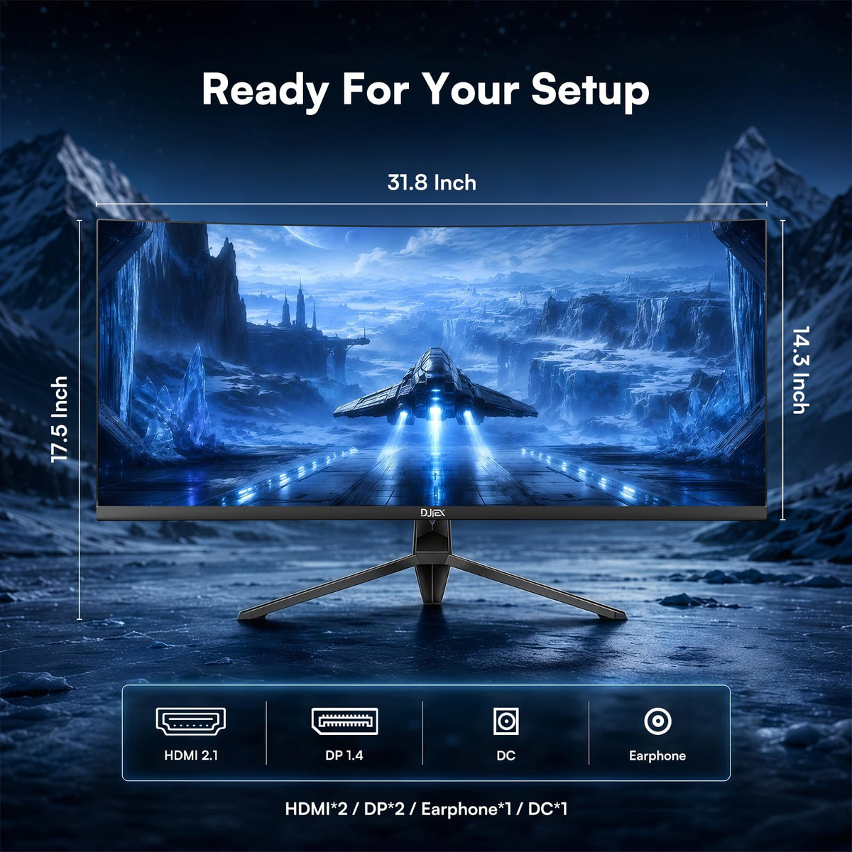 34 Inch Ultrawide Curved Gaming Monitor WQHD 165Hz 1500R R2834