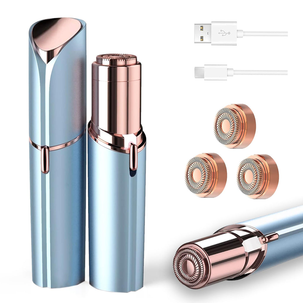 Facial Hair Removal USB Rechargeable 3 Replacement Heads W335