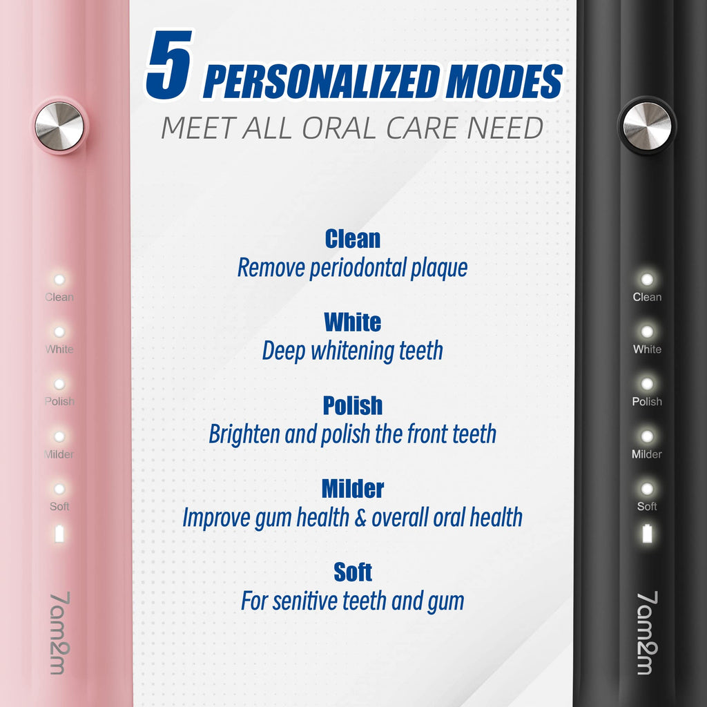 Sonic Electric Toothbrush with 12 Brush Heads 2 Pack P931