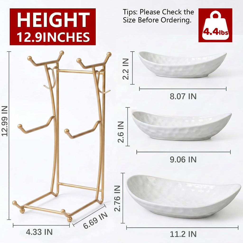 3 Tier Ceramic Fruit Bowl Stand T51651