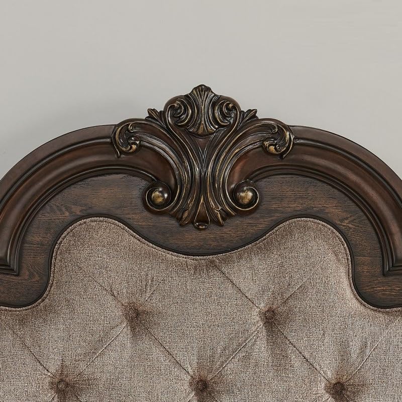 Dark Cherry Wood Eastern King Traditional Platform Bed Z81539