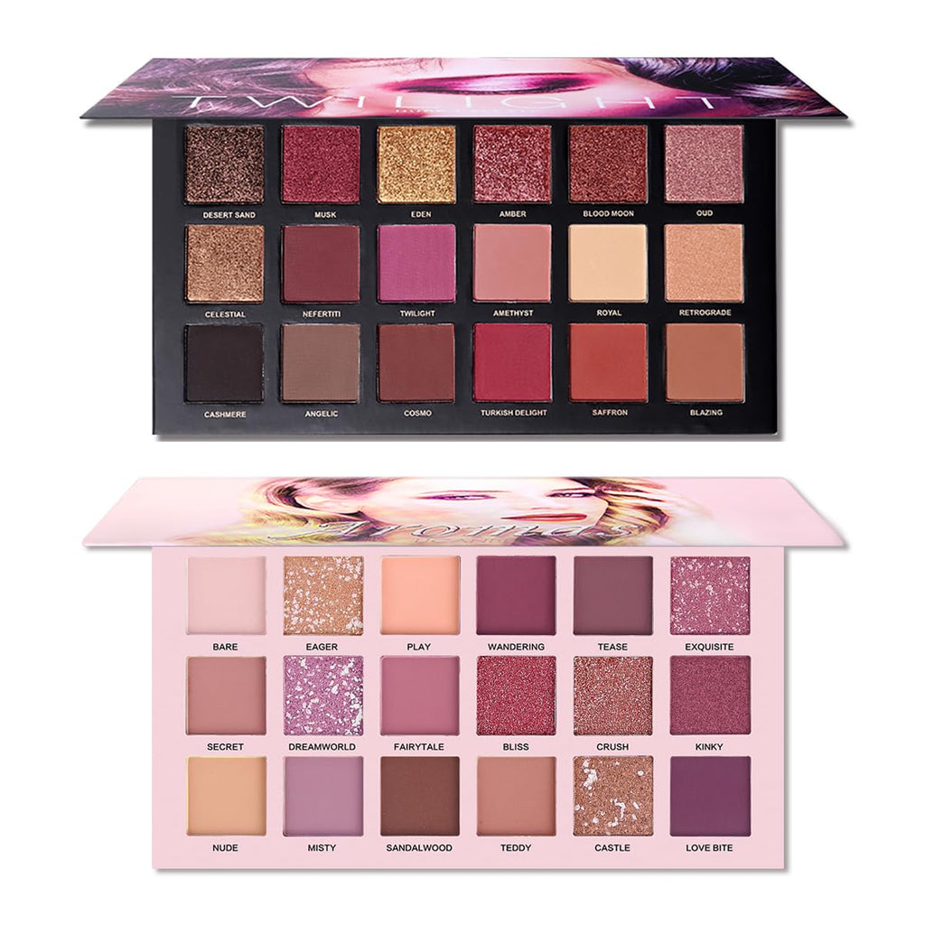 Nude Eyeshadow Palette Makeup Set, Matte Shimmer Glitter Pressed Pearl F54565