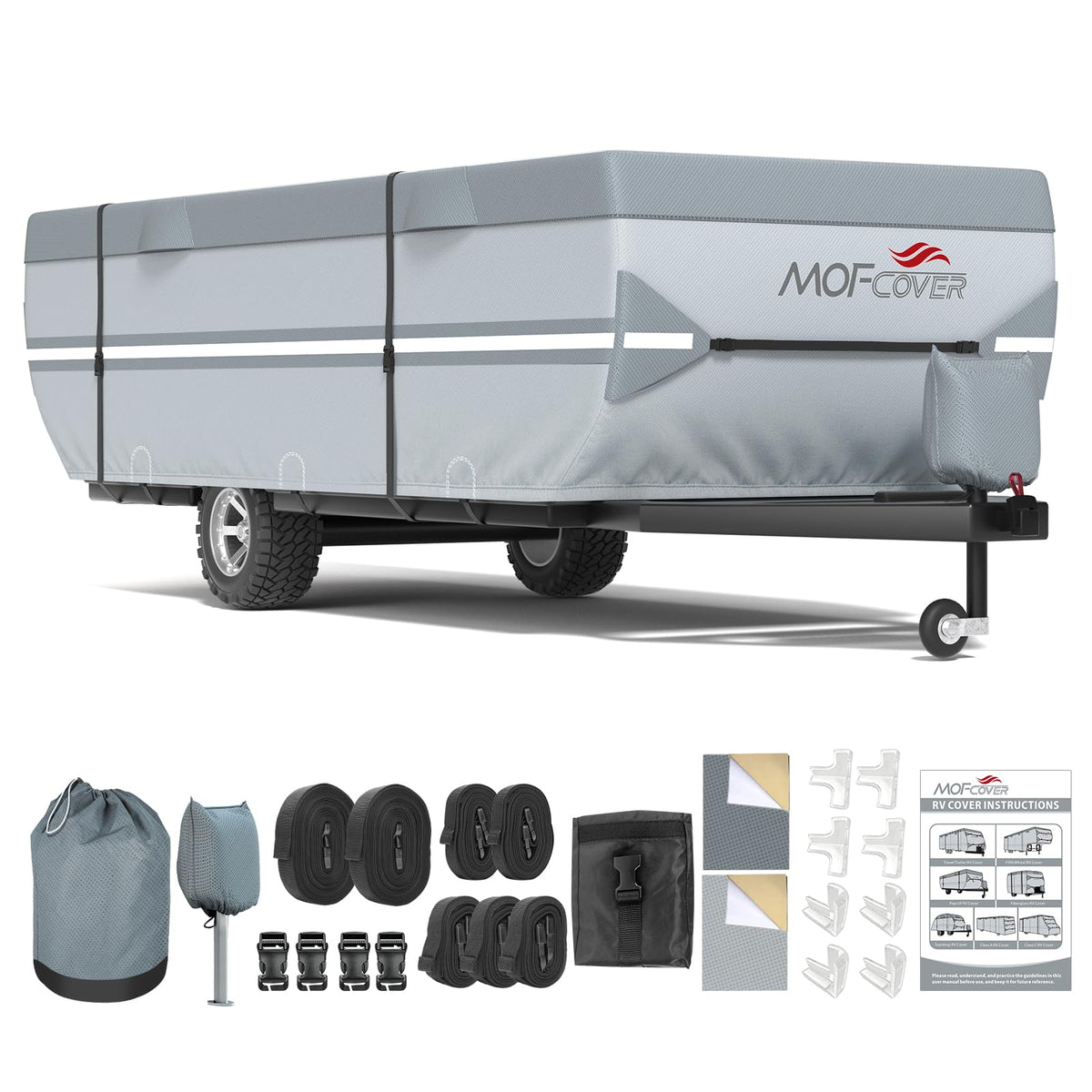9 Layers Rip-Stop 14-16ft Pop Up Camper Cover K430522