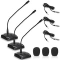 3 Pcs Gooseneck Wired Microphone with Base L522
