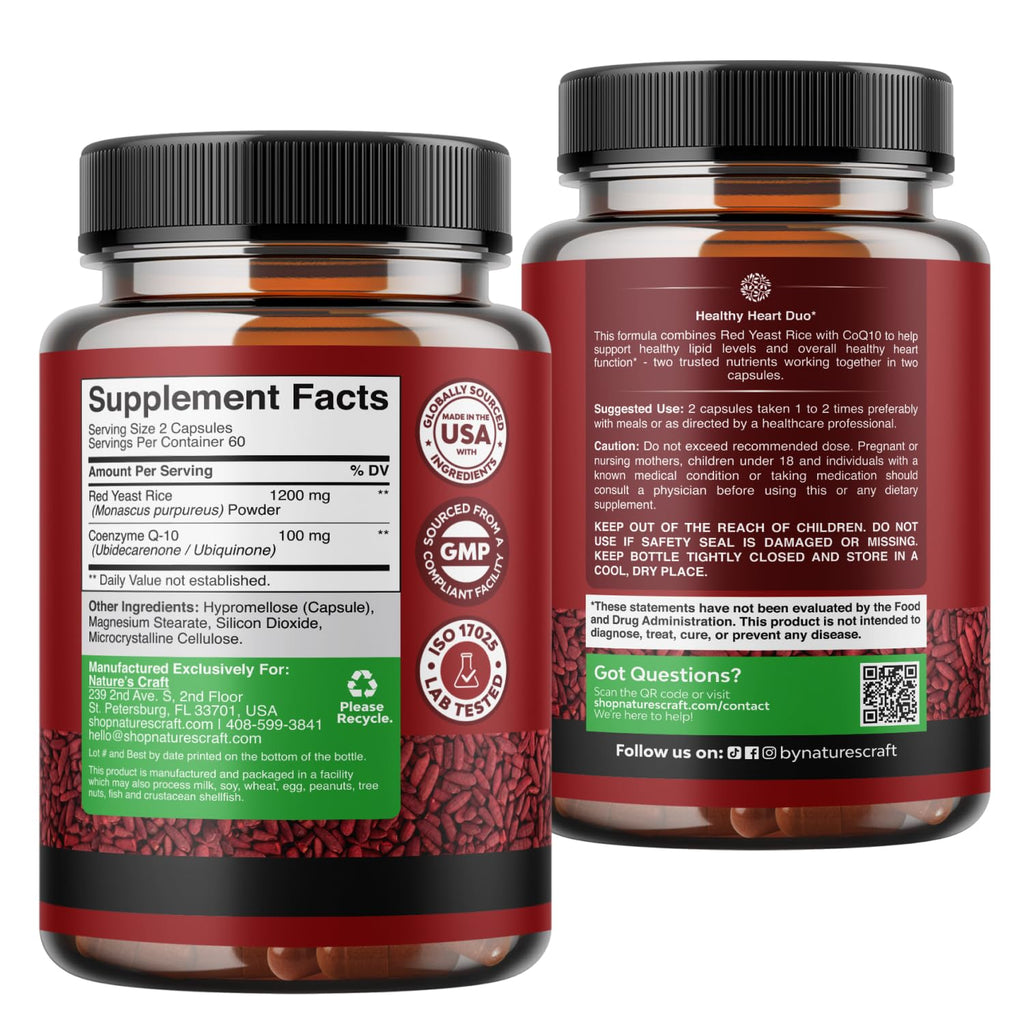Red Yeast Rice with CoQ10 Supplement 120 Ct P223