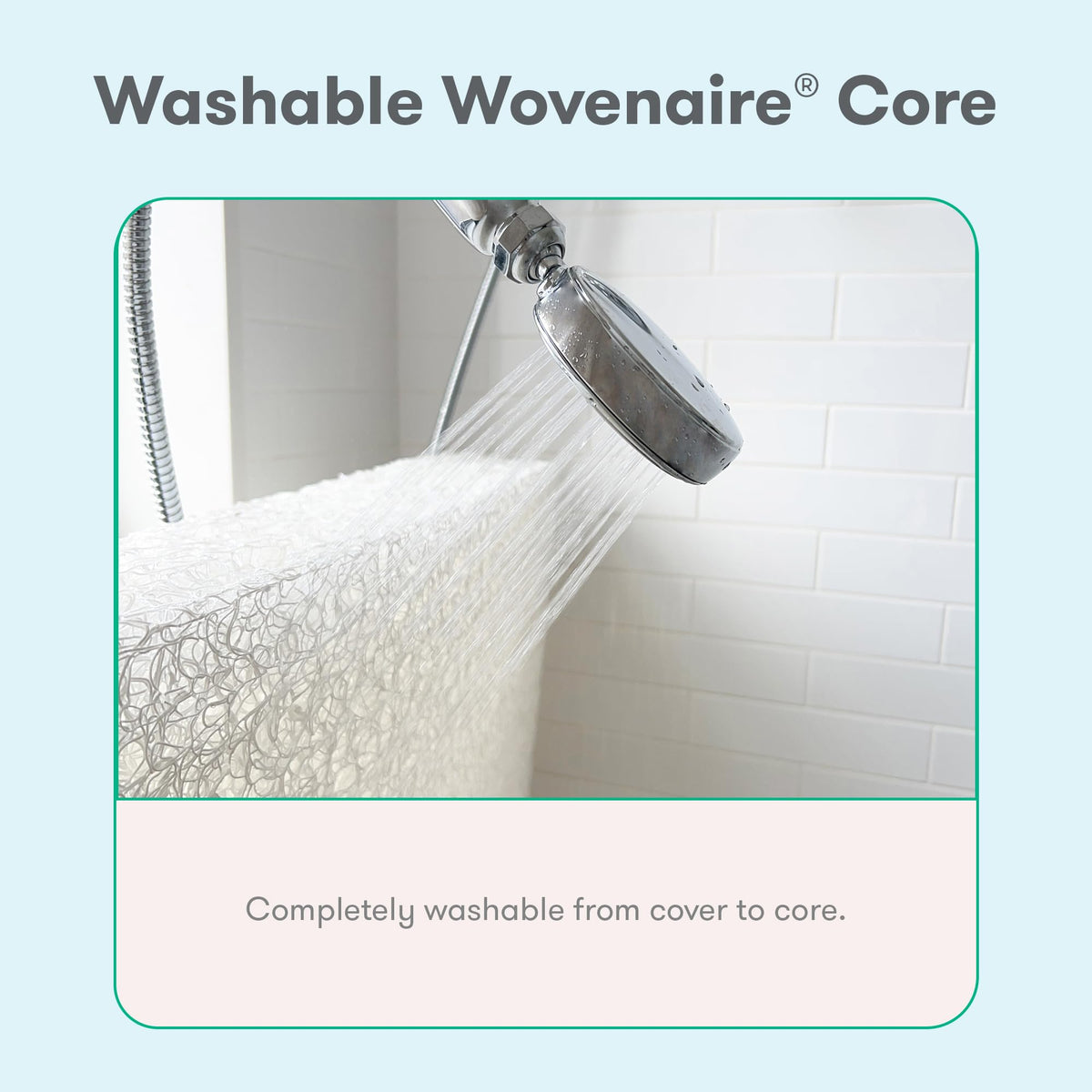 Grey Breathable Washable Crib Mattress & Toddler Bed J811465