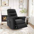 Black Boucle Swivel Rocker Glider Lounge Chair R61489