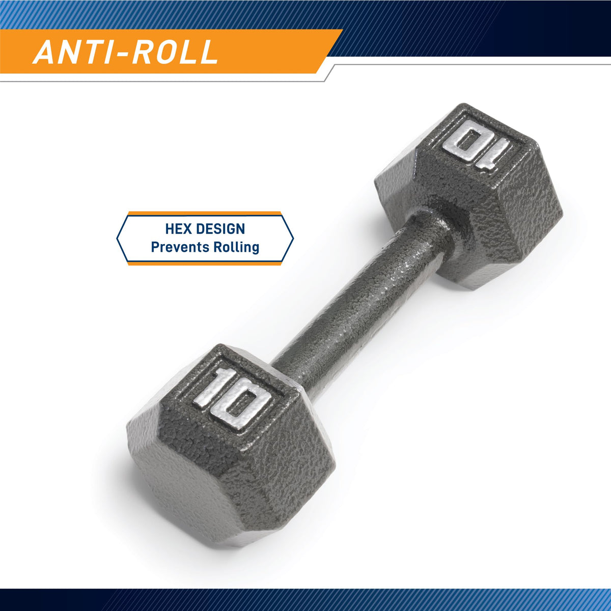 Cast Iron Hex Dumbbell S186380