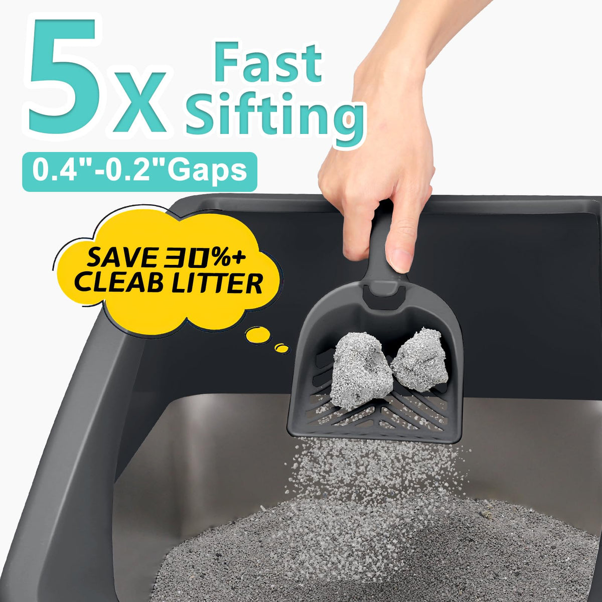 2 Pack XL Stainless Steel Enclosed Cat Litter Box with Lid U878639