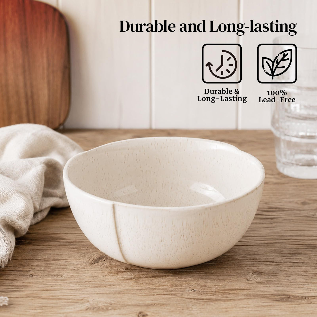 32 OZ Ceramic Soup Bowls Set of 4 L2642