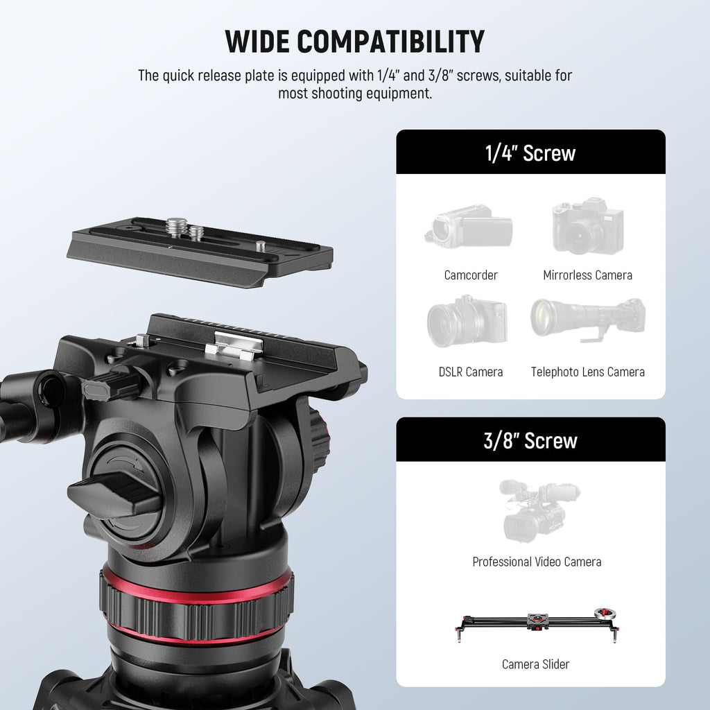 Carbon Fiber Video Camera Tripod with Fluid Head G633254