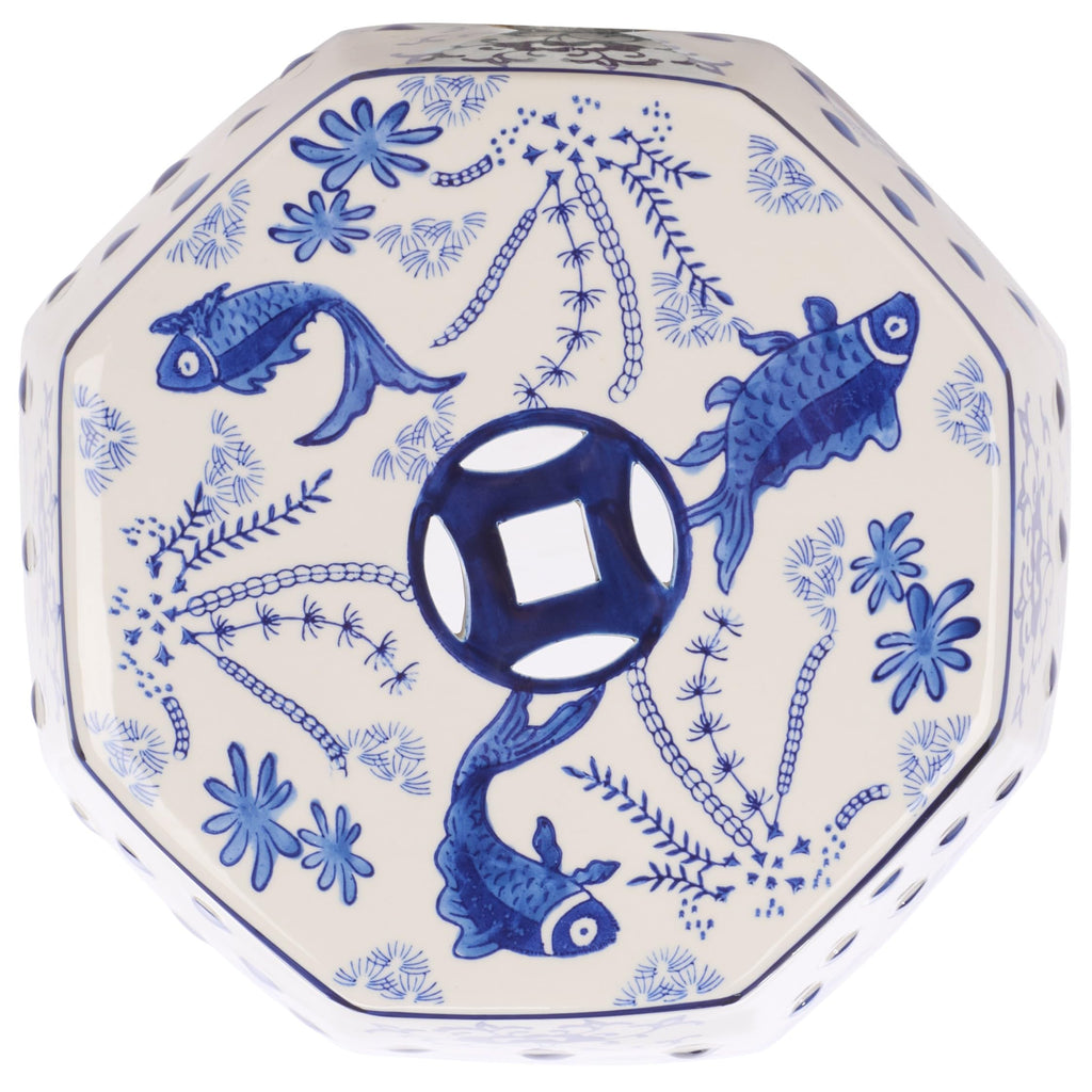 Blue Ceramic Garden Stool I971