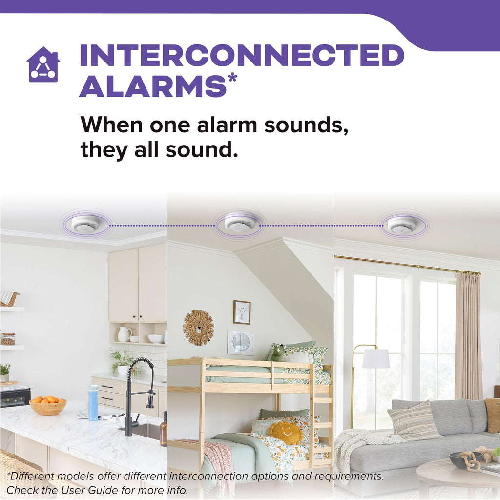 Smoke & CO Detector, Hardwired & 10-Year Battery, 3 Pack Q370