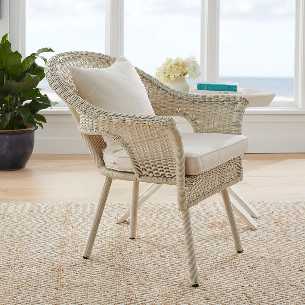 Hand-Woven Resin Wicker Stacking Chair A8432