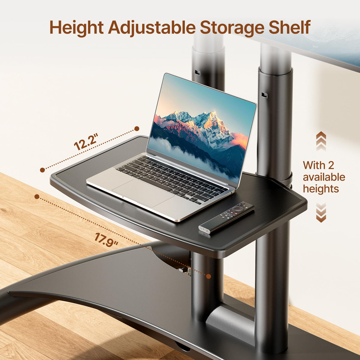 Rolling TV Stand with Shelf for 32-83" TV D410602