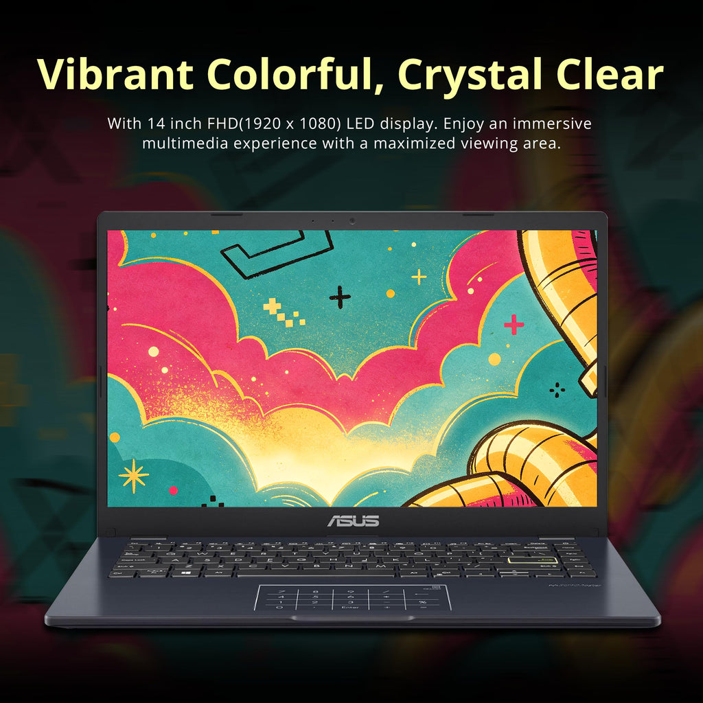 14" FHD Laptop, Intel Celeron N4500, 4GB RAM, 224GB Storage, Quiet Blue P8235