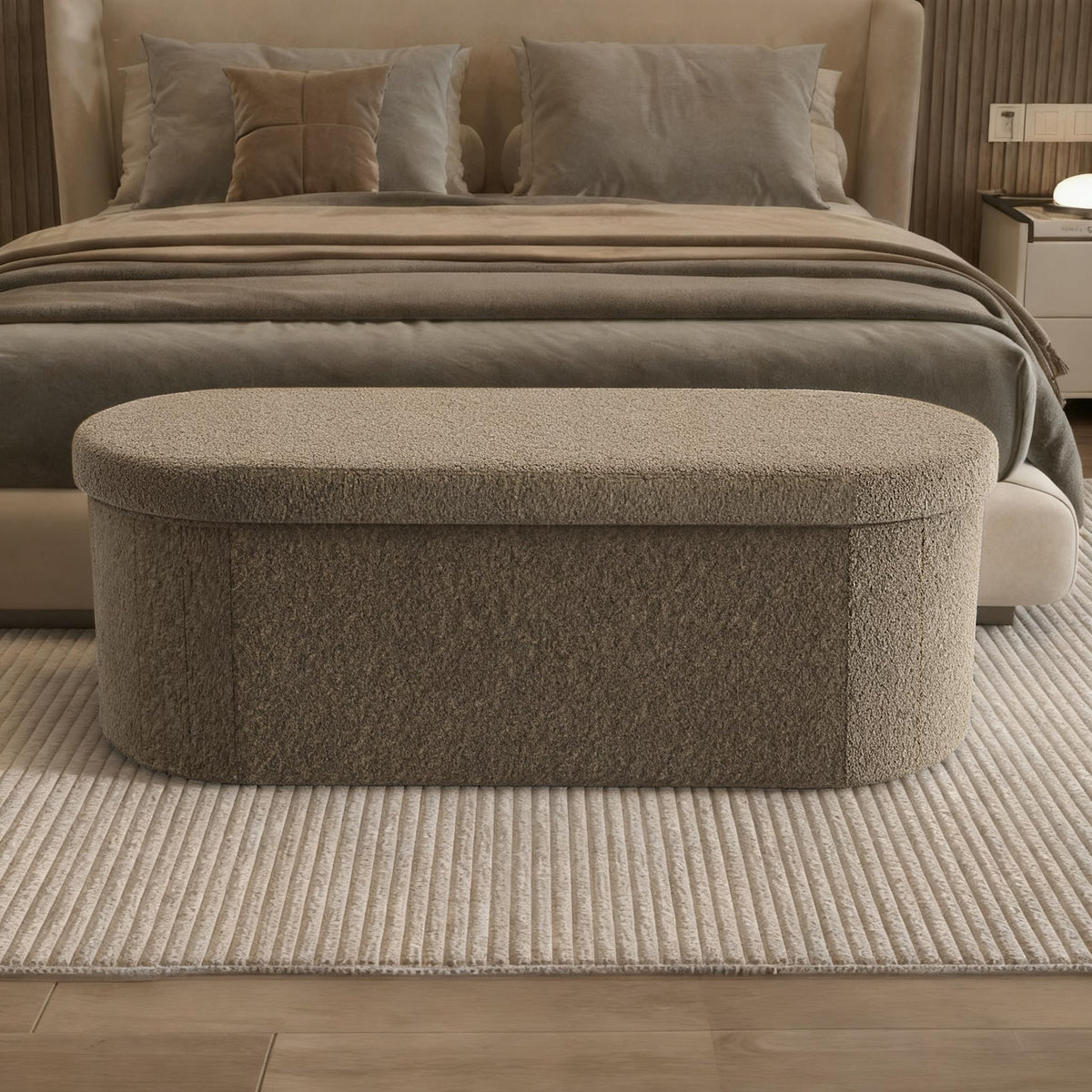 Oval Storage Ottoman C775