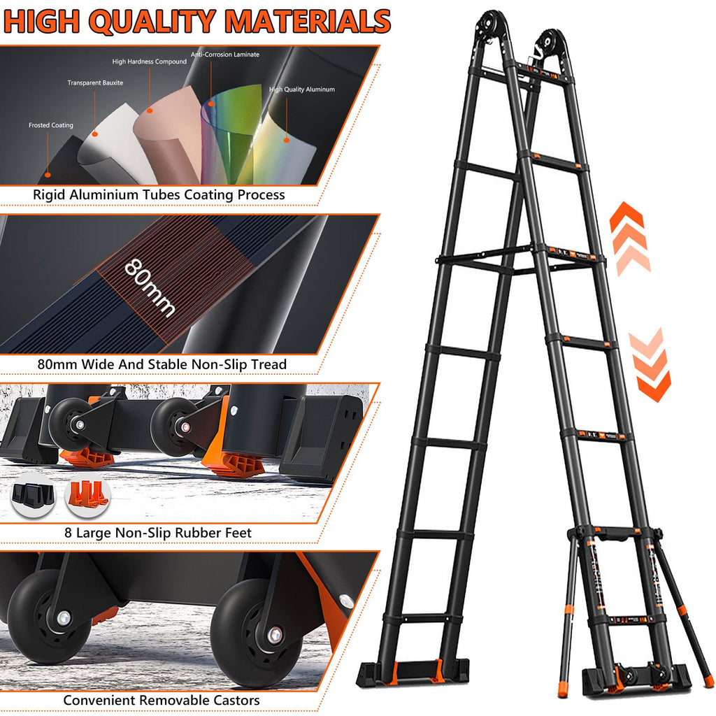 Aluminum Telescoping Ladder 330lbs T325572