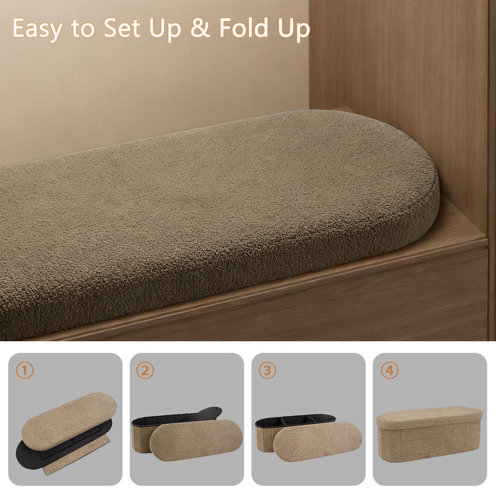 Oval Storage Ottoman C775