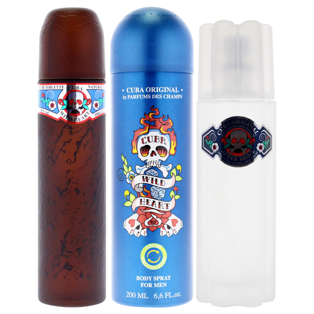 3 Pieces Eau de Toilette After Shave Body Spray Gift Set I9000