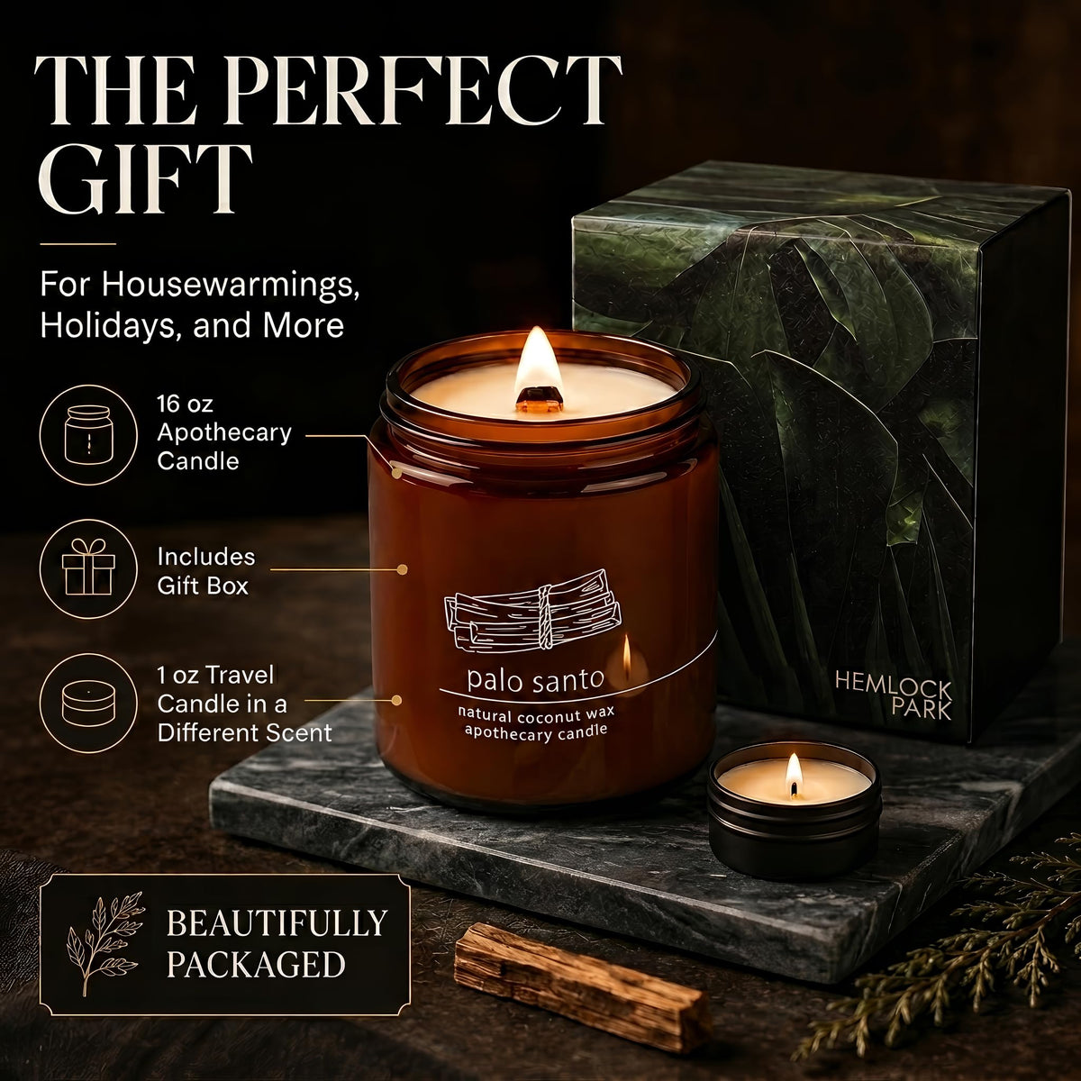 16 oz Wood Wick Candle T7787