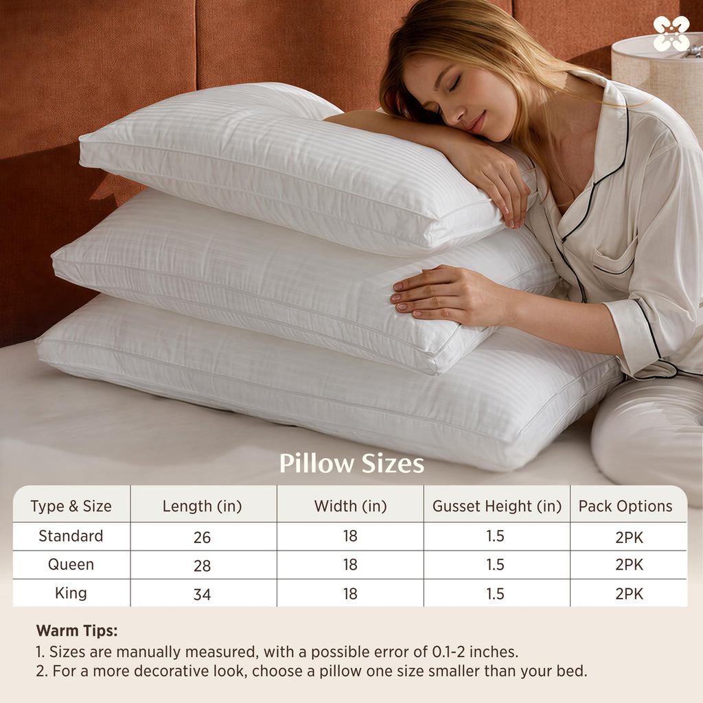 King Size Set of 2 Cotton Pillows U185229