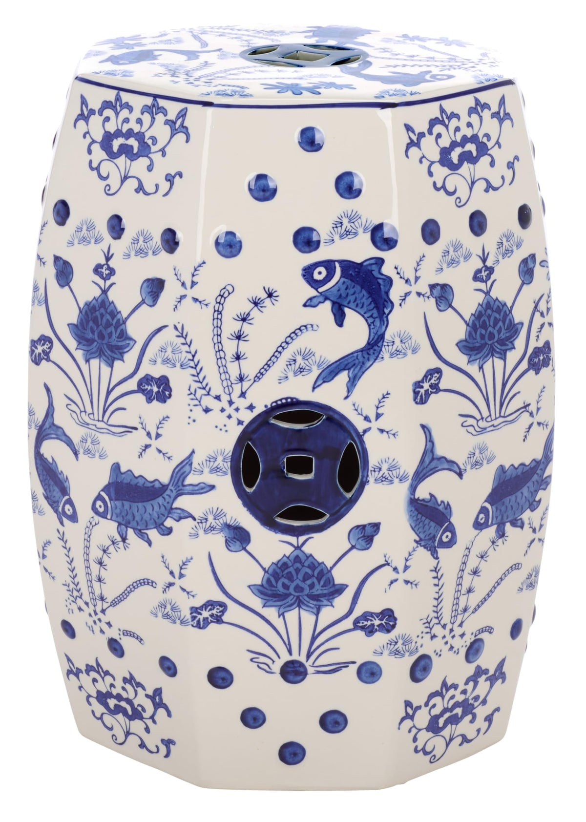 Blue Ceramic Garden Stool I971