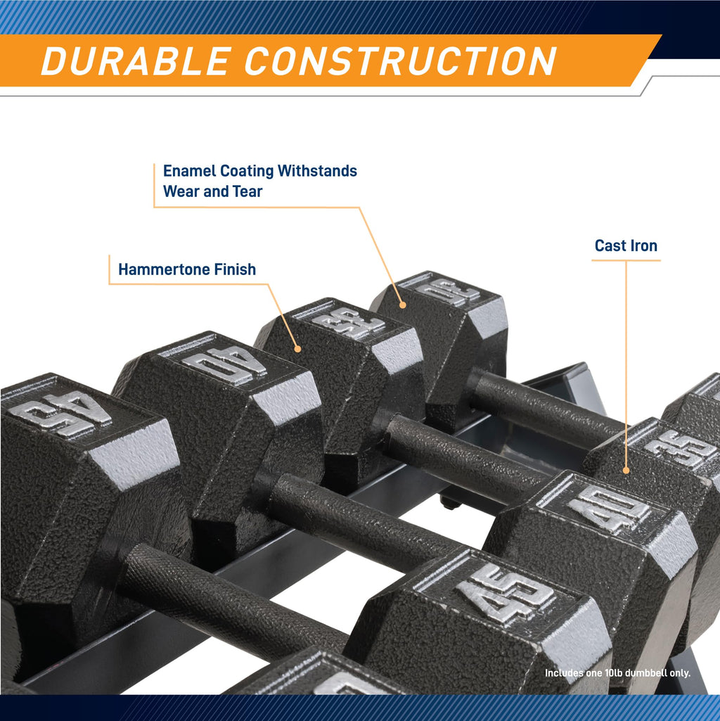 Cast Iron Hex Dumbbell S186380