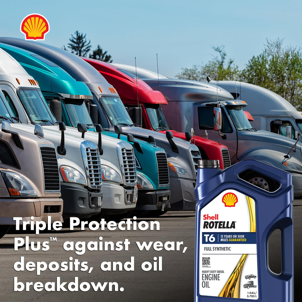 Full Synthetic 5W-30 Diesel Engine Oil, 1 Gallon (3 Pack) C793114