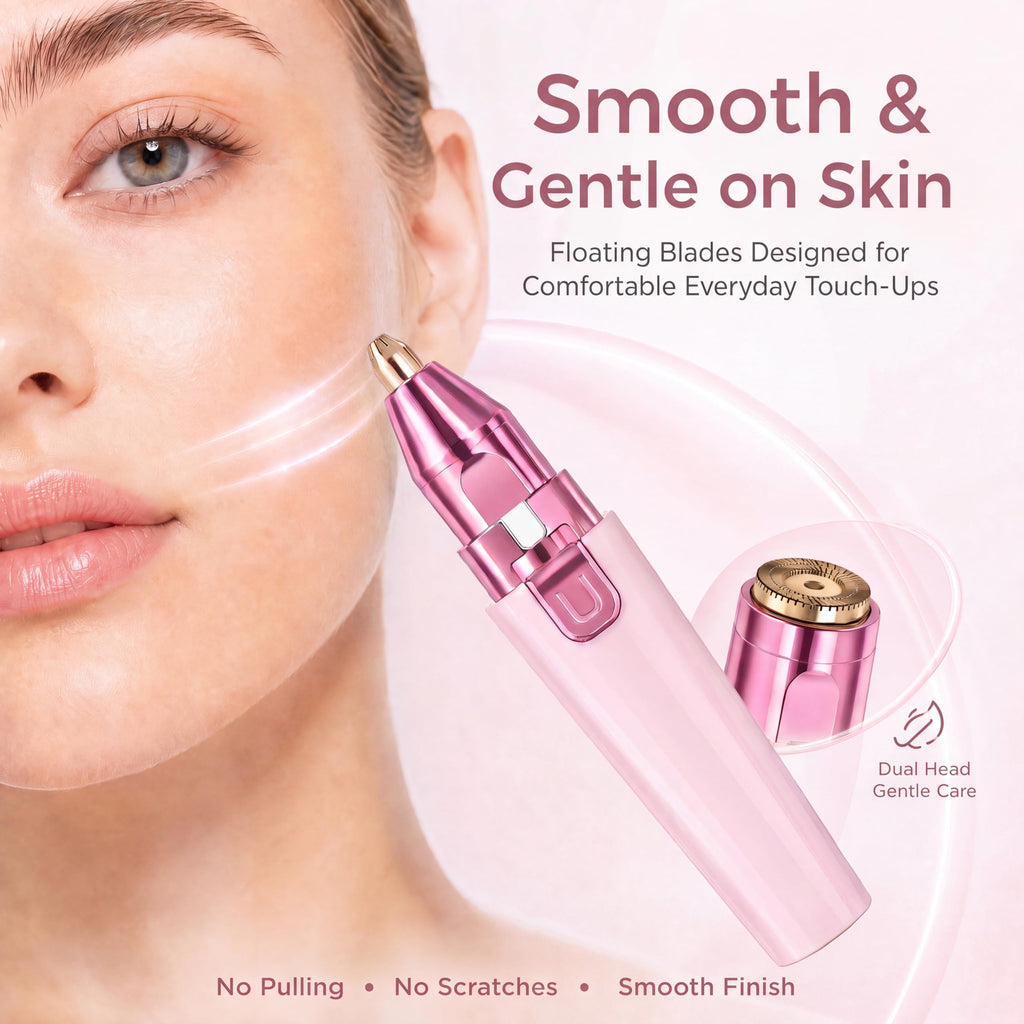 Pink USB Rechargeable Facial Hair Remover T547
