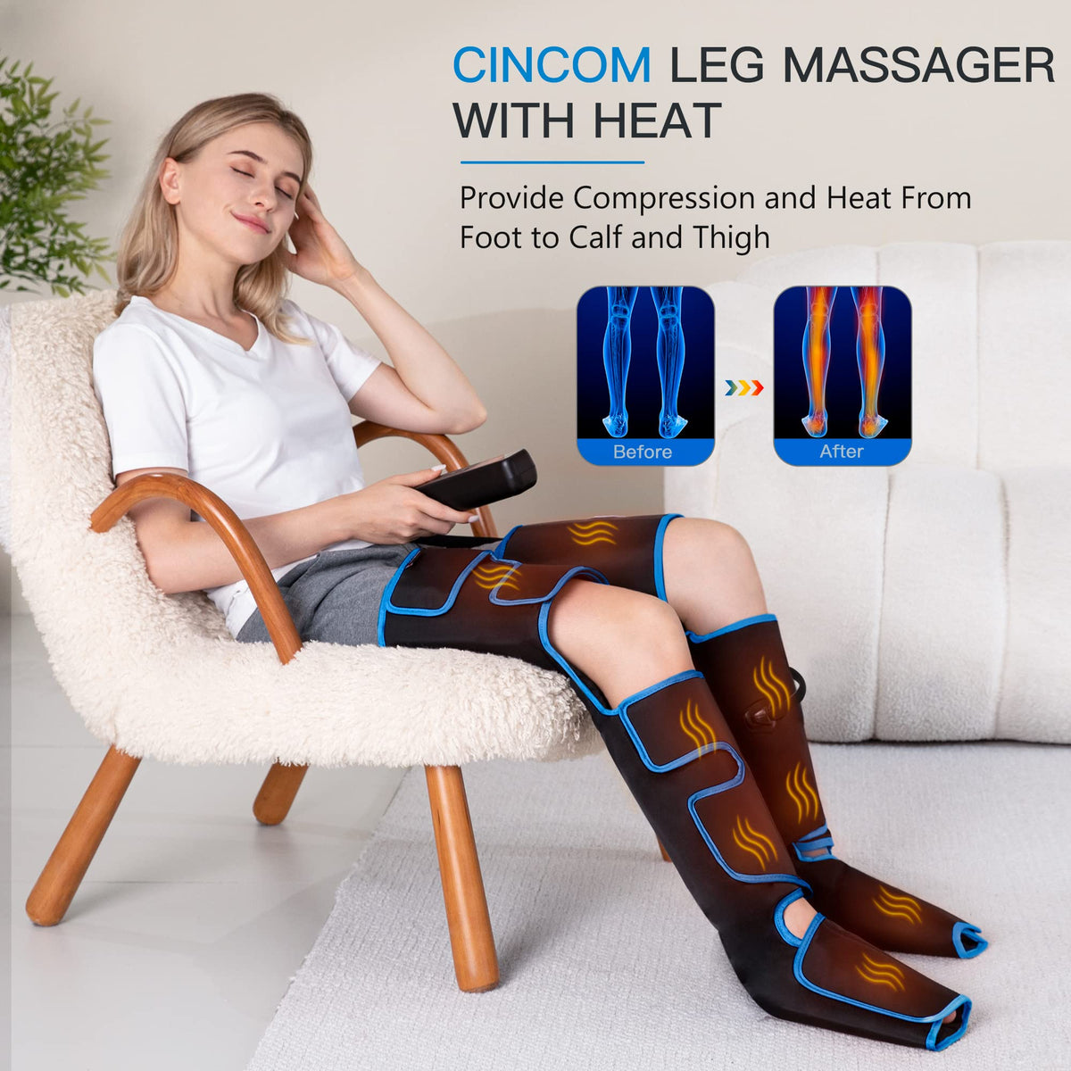 Leg Massager with Heat and Compression W5027