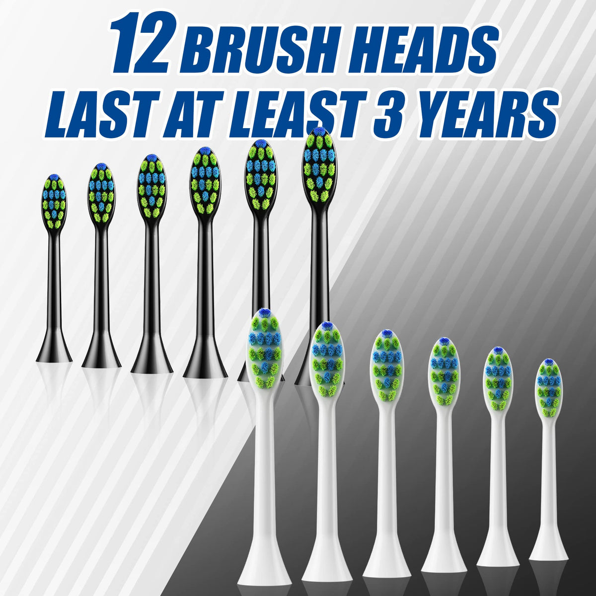 Sonic Electric Toothbrush with 12 Brush Heads 2 Pack P931
