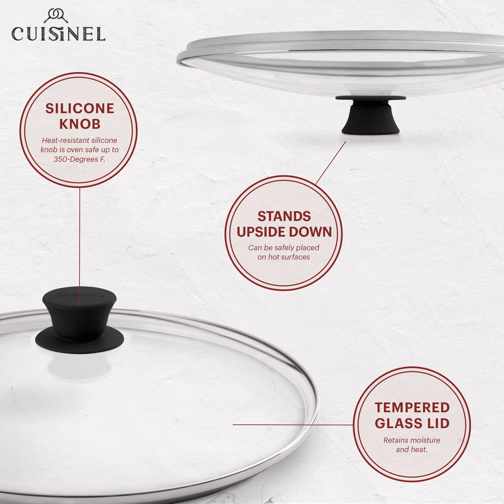 12 inch Tempered Glass Lid Oven Safe W282