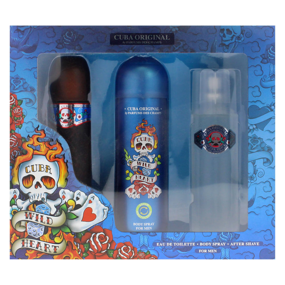 3 Pieces Eau de Toilette After Shave Body Spray Gift Set I9000