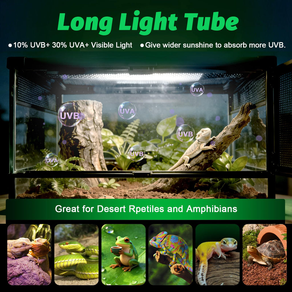 15W T8 UVB Reptile Light Fixture 18 Inch N4862