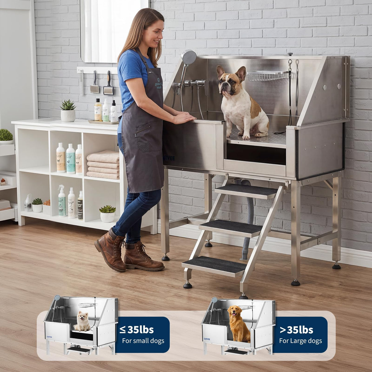 46 Inch Stainless Steel Dog Washing Station L758058