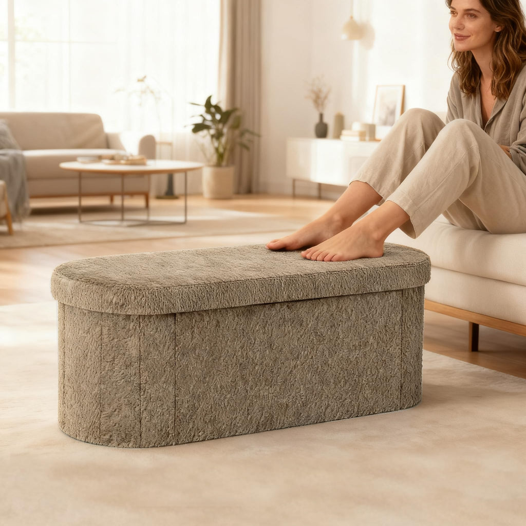 Oval Storage Ottoman C775